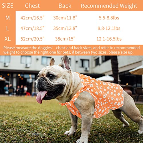 IECOii 3 Pack Dog Shirts, Sleeveless Dog Vest, Floral Dog Tank Top, Soft Breathable Spring Summer Shirts for Dogs, Dog T Shirt, Puppy Shirts, Dog Suspenders, Dog Clothes for Cats Puppies Small Dogs