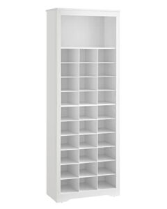 vasagle shoe storage cabinet, 10 tier shoe rack organizer, holds up to 30 pairs of shoes, for entryway bedroom, 12.6 x 24.8 x 73.6 inches, white ulbs273t14
