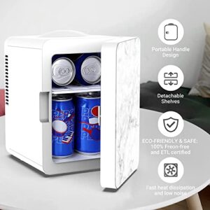 Living Enrichment Mini Fridge 4 Liter/6 Can Skincare Fridge, Cooler and Warmer Portable Small Refrigerator, AC Plug DC 12V Adapter, for Skincare, Medications, Bedroom, Travel Car, White