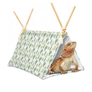 bearded dragon tent bed,cactus pattern reptile bearded dragon cage/hides and caves/habitat hideout… (cactus)