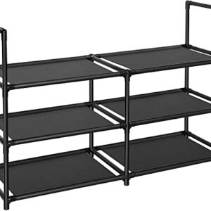 Easyhouse 3 Tier Metal Construction Shoe Rack, Sturdy Shelf Organizer for Entryway, Bedroom, Closet