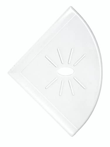 Tenedos Resin Bathroom Corner Shower Shelf Tile Flatback Wall Mounted (White)