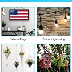 EVISTTER 30 Pack String Light Hooks Outdoor Silver,2.2In Screw-in Hooks for Outdoor String Lights,Q Hanger Hooks Outdoor for Decoration Hanging