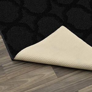 Garland Rug Sparta 3 Piece Area Rug Set (5'x7', 3'x4', 24"x60") Black