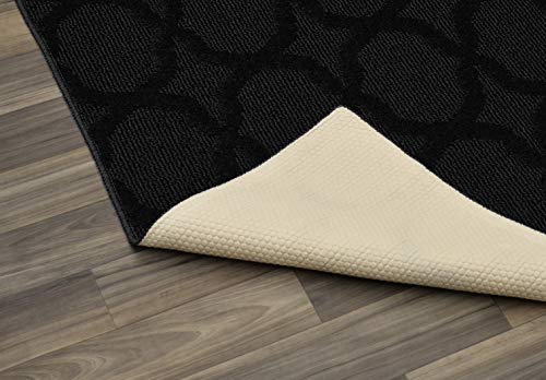 Garland Rug Sparta 3 Piece Area Rug Set (5'x7', 3'x4', 24"x60") Black