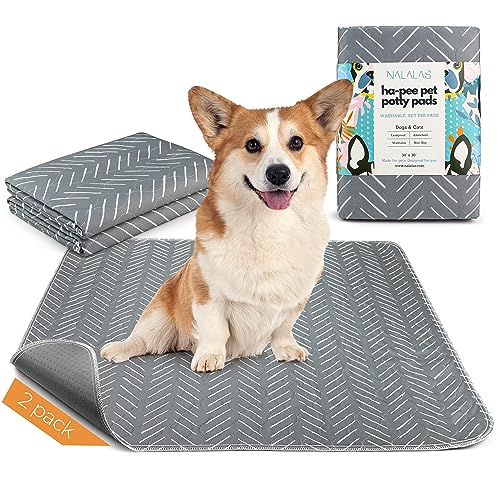 NALALAS Washable Pee Pads for Dogs - Dog Pads Washable Waterproof Dog Mat - Dog Pee Pads Washable Dog Potty Pad - Puppy Pee Pads Pet Training Pads - Dogs Reusable Pee Pads Dogs Whelping Pad 34" x 36"