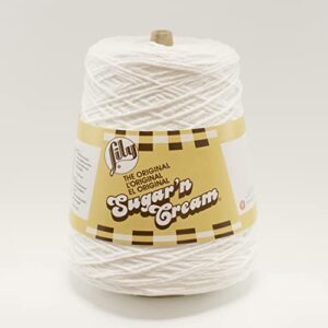 lily sugar n cream cones white yarn - 1 pack of 14oz/400g - cotton - #4 medium - 706 yards - knitting/crochet