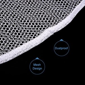 MECCANIXITY Electric Fan Dust Cover 16 Inch Washable Dustproof Guard Mesh Net for Protection, White Pack of 2