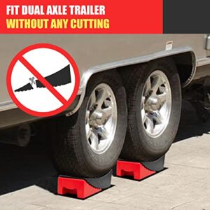 BEETRO Camper Leveler 2 Pack, Curved RV Levelers for Travel Trailers, with Camper Wheel Chocks, Anti-Slip Mats and Carry Bag, Faster Camper Leveling Than RV Leveling Blocks,Up to 35,000 lbs