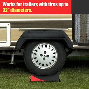 BEETRO Camper Leveler 2 Pack, Curved RV Levelers for Travel Trailers, with Camper Wheel Chocks, Anti-Slip Mats and Carry Bag, Faster Camper Leveling Than RV Leveling Blocks,Up to 35,000 lbs