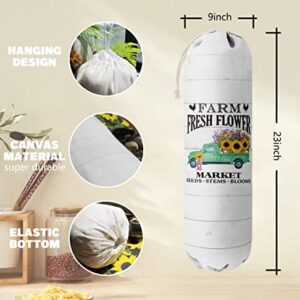 Grocery Bags Holder Organizer For Shopping Bags，Wall Mount Plastic Bags Storage Container Dispensers, Farmhouse Home Kitchen Gifts For Mom Housewarming Family Friends Women Grandma