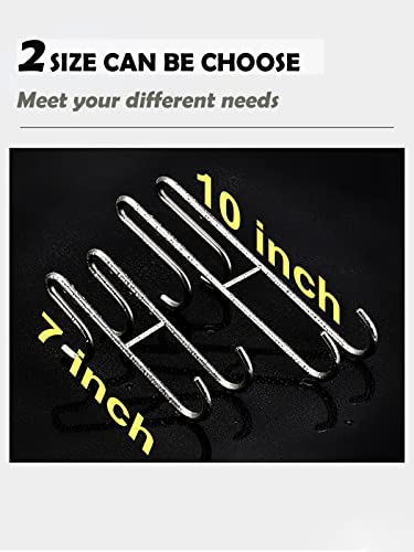 VIEDZMY 7 Inch Shower Door Hooks, 304 Stainless Steel Hanging Double Towel Hooks Shower Towel Holder Clothes Coat Robe Hooks for Bathroom Frameless Glass