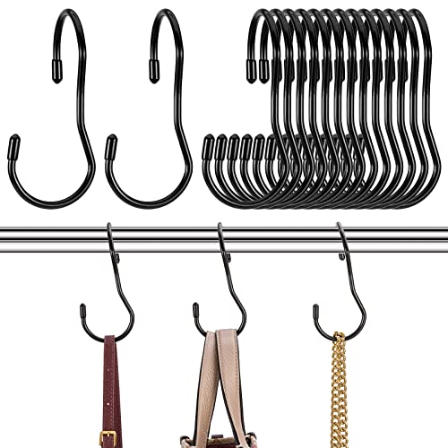 CINPIUK 18 PCS Purse Hangers for Closet, Heavy Duty Twisted Metal Hooks Hang Purses in Closet, Handbag Storage Organizer Closet Hooks for Hanging Purses, Scarves, Belts, Hats