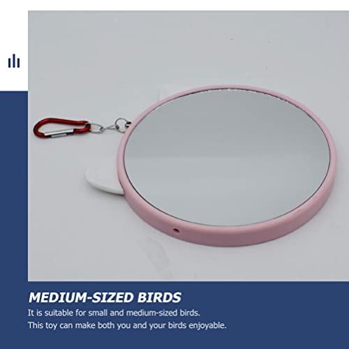 Mipcase Bird Mirror Bird Mirror 2Pcs Bird Mirror Pet Bird Mirror Toy Cage Parrot Cage Toys Swing Fun Play Toy for Parakeet Cockatiel Bird Cages Accessories Parakeet Mirror Bird Toy