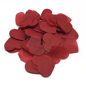 8000pcs heart shaped biodegradable wedding confetti paper confetti for anniversary, birthday, graduation, wedding, bridal shower & baby shower parties decorations (red)
