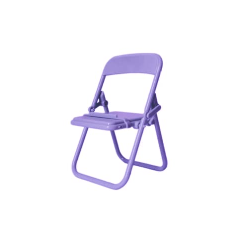 Mini Candy Color Creative Foldable Cute Chair Smartphone Holder Desktop Portable Cell Phone Stand Compatible with All Mobile Phones/Phone/Pad/Tablet/E-Readers/Huawei, Samsung, Xiaomi (Purple)