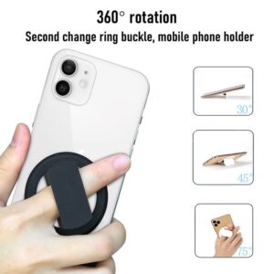 Doxwater Magnetic Phone Holder Slim Folding Phone Holder Detachable Phone Grip Elastic Silicone Finger Hold Phone Ring for All Smartphones