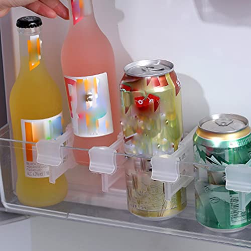 Angoily Fridge Divider 12pcs Refrigerator Door Shelf Bin Clip Retractable Fridge Separators Food Organizer Fridge Accessories for Fridge Storage Bin Box Fridge Drawer Divider