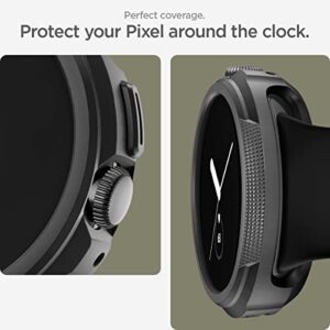 Spigen Liquid Air Armor Designed for Google Pixel Watch Case Anti-Scratch Protective Soft TPU Cover Case (2022) - Matte Black