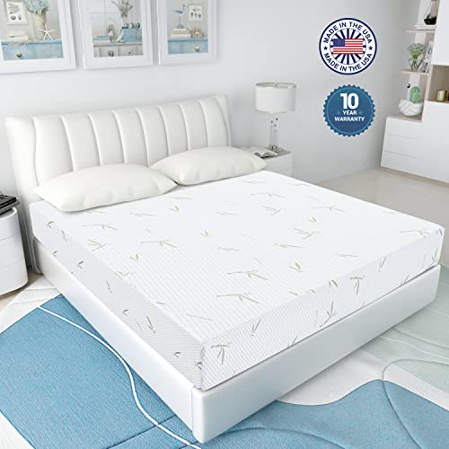 VANCIKI 6 Inch Twin Mattress, Cool Gel Memory Foam Mattresses with Bamboo Pattern Cover Breathable Pressure Relieve Bed Mattress in a Box, CertiPUR-US Certified, Made in USA