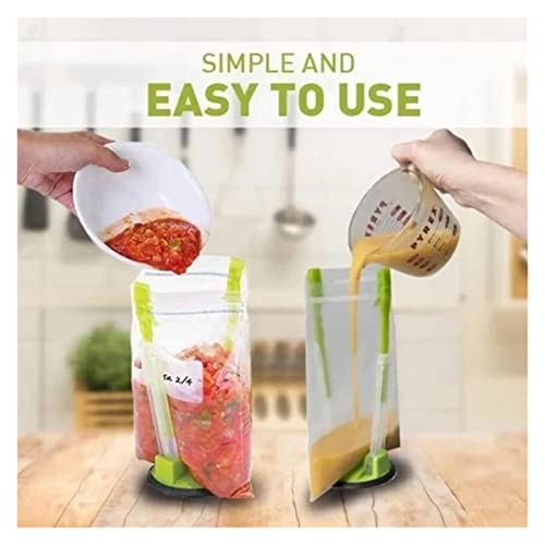 Dverrtuy Ziplock Bag Holder,Freezer Bag Holder Stand Adjustable Baggy Rack Stand For Filling Plastic Bag Holder Stand Meal Planning
