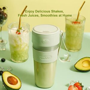 Portable Blender,Personal Blender for Shakes and Smoothies, Easy to clean,Travel Juicer Cup with Glass Cup and Straw, Crush Ice Mixer for Sports Travel and Outdoors,Contains a beautiful gift box