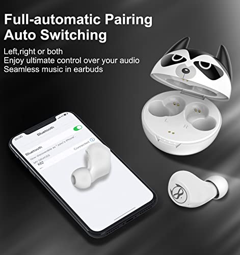 Instiwitt Cartoon Animation Game Wireless Earbuds, Bluetooth 5.1 Wireless Headset with Cute Wireless Charging Case Waterproof Stereo Headphones Noise Reduction in-Ear Built in Mic Sports Earphones