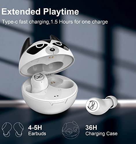 Instiwitt Cartoon Animation Game Wireless Earbuds, Bluetooth 5.1 Wireless Headset with Cute Wireless Charging Case Waterproof Stereo Headphones Noise Reduction in-Ear Built in Mic Sports Earphones