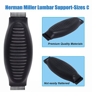 Lumbar Support Pad Replacement for Herman Miller Classic Aeron Chair - Size C: Large, Black