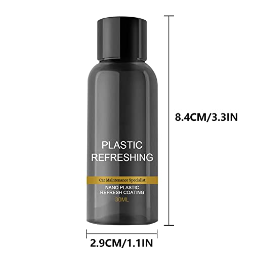 30/50ML Plastic Revitalizing Coating Agent, 1/2/5Pcs Nano Plastic Refreshing Coating, Plastic Parts Refurbish Agent for Car, Plastic Parts Retreading Agent Automotive Interior Cleaning Agent (30ML-2PCS)