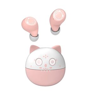 instiwitt pink wireless earbuds for girl, bluetooth 5.1 headphone hi-fi stereo headphones ipx5 waterproof earphones with dual mic and charging case, 36h playtime touch control in-ear headset