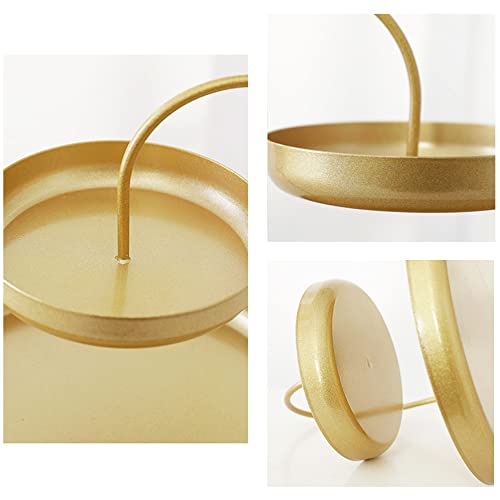 3-Tier Round Gold Jewelry Tray Organizer with Curved Lip, 12 Inch Decorative Vanity Tray Platter Necklace Holder, Multi et-029443-FBM-pt 0