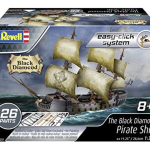 Revell 85-1237 Black Diamond Pirate Ship Kit 1:350 Scale Easy-Click-System 26-Piece Skill Level 2 Plastic Model Building Kit