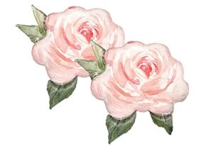 set of 2 pink watercolor rose jumbo 36" foil party balloons