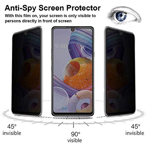 GLBLAUCK [2-Packs] Privacy Screen Protector for Motorola Moto G Pure, Anti-Spy 9H Hardness Tempered Glass Screen Protectors for Moto G Pure 2021