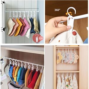 10 PCS Super Strong Plastic Swivel Hanging Hooks Home Swivel Laundry Clips Curtain Clips Clothes Pins Beach Towel Clips,1 PCS Tension Rod, Wardrobe Bars, Drying Support Rods