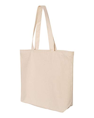 shop4ever® Mandala Elephant Heavy Canvas Tote with Zipper Reusable Shopping Bag 12 oz Natural 1 Pack