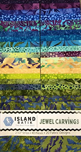 Island Batik Jewel Carvings, 2.5" Strips, Multi