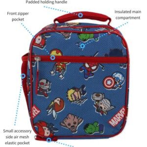 Marvel Kawaii Boys Girls Soft Insulated School Lunch Box (One Size, Multi)