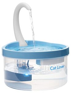 rosfim cat water fountain, 68 oz/2,0l led pets dispenser dog water fountain, ultra quiet automatic dog drinking fountain for cat and dog