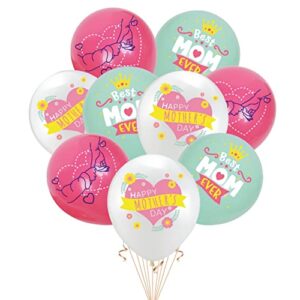 Meetall 41pcs Mother’s Day Decoration Set Happy Mother’s Day Banner Best Mum Ever Mum I Love You Balloons and Cake Toppers Creative Gift and Idea All in Party Supplies.