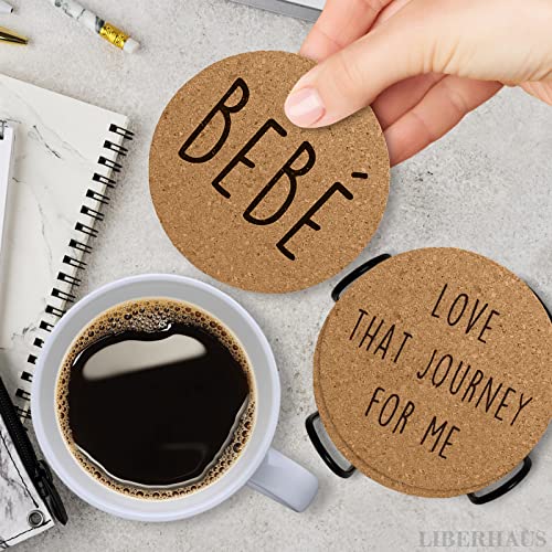 Cork Coasters for Coffee Table - 6 Pcs Funny Coasters for Adults Bar Coasters for Drinks Ideal for Birthday Wedding Gift Ideas for Schitts Creek Fans - New Home Beer Coasters for Drinks Absorbent Cork