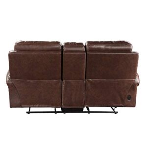 Lexicon Janwood Wall-Hugger Power Double Reclining Loveseat, Brown