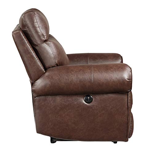 Lexicon Janwood Wall-Hugger Power Double Reclining Loveseat, Brown