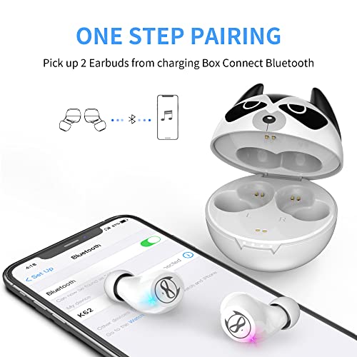 Togetface Wireless Earbuds Child Earbuds, Kids Wireless Earbuds Bluetooth Headphones with Microphone, IPX5 Waterproof, 30H Playtime, High-Fidelity Stereo Earphones for Sports and Work.