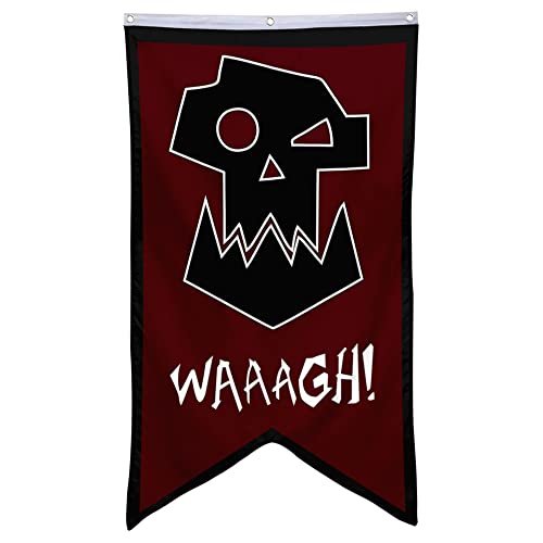 Bayyon Orks Banner Flag 30x50 Inch Man Cave Home Office Bed Room Decor (Red)