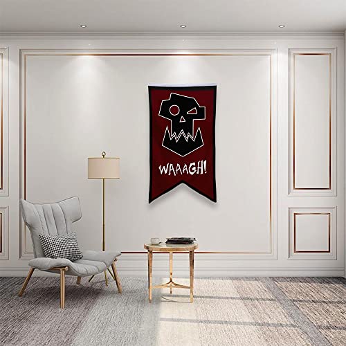 Bayyon Orks Banner Flag 30x50 Inch Man Cave Home Office Bed Room Decor (Red)