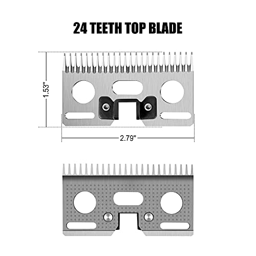 BEETRO 24 and 35 Teeth Horse Shears Replacement Blades, Professional Stainless Steel Clipper Blades for Horse Equine Goat Pony Cattle
