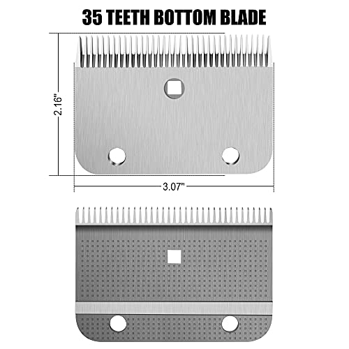 BEETRO 24 and 35 Teeth Horse Shears Replacement Blades, Professional Stainless Steel Clipper Blades for Horse Equine Goat Pony Cattle