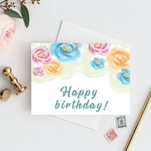 feelfine 32 pack birthday cards, 4.2x5.5 inches birthday cards bulk, blank birthday card with envelopes and stickers for women men and kids